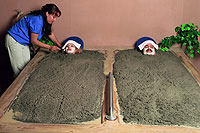 Facial masque during Calistoga Mud Baths at Golden Haven 